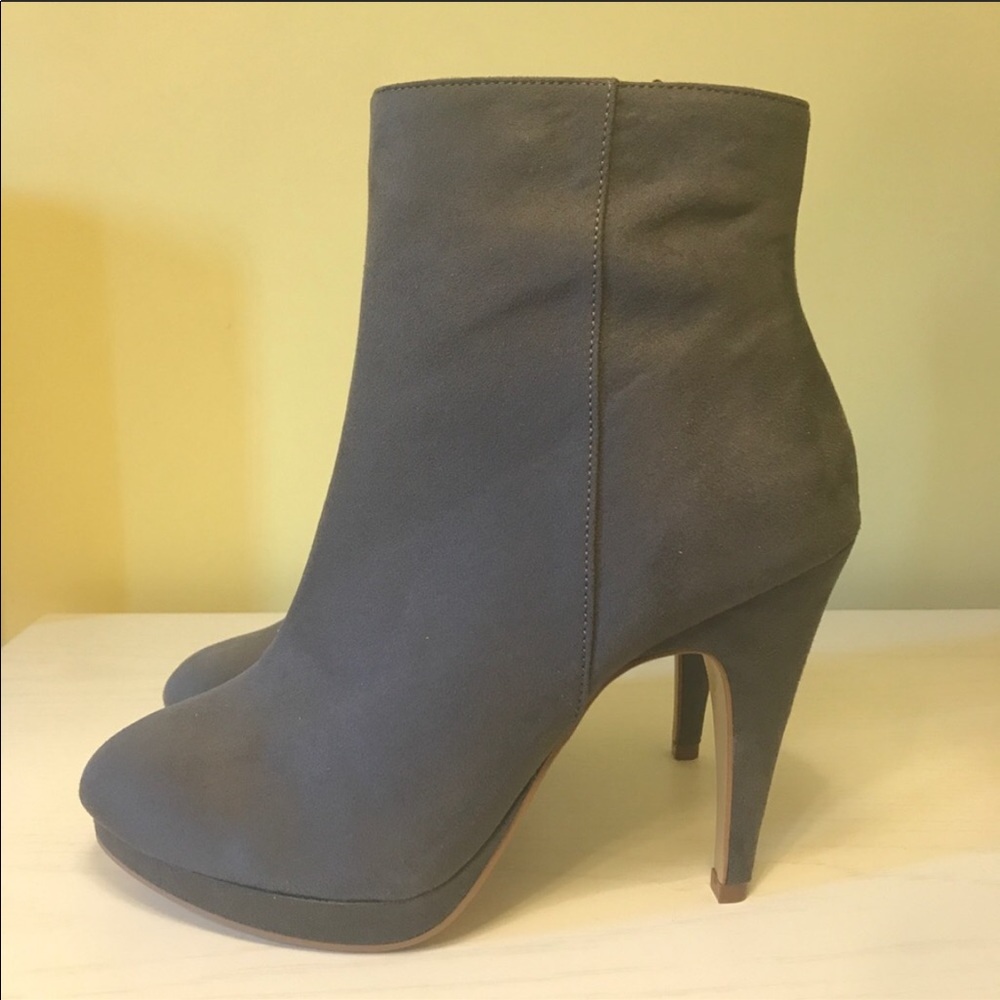 Gray Ankle Booties